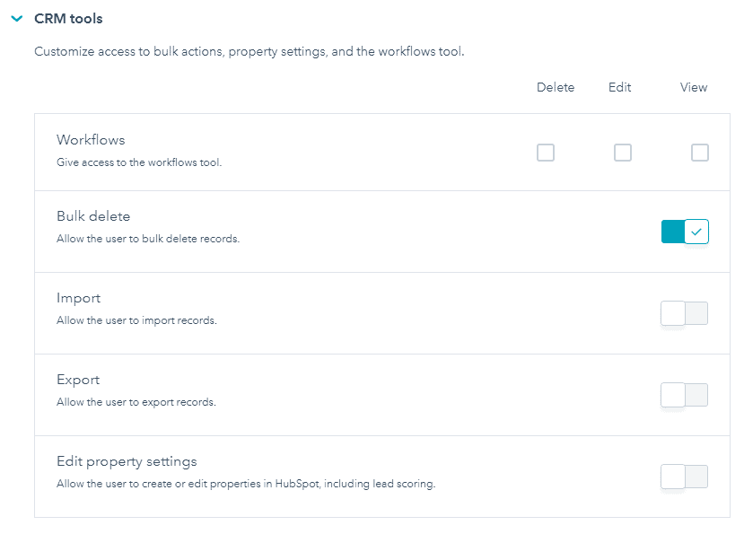HubSpot Permissions